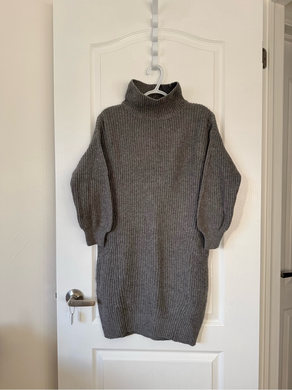 GAP ribbed wool-blend turtleneck sweater dress